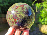 Polished Bastite Dragons Blood Stone Sphere-Ball x 2 From Tshipise, South Africa - Toprock Gemstones and Minerals
