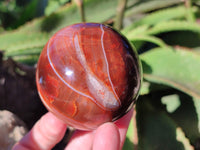 Polished Carnelian Agate Spheres x 3 From Madagascar - Toprock Gemstones and Minerals