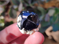 Natural Schorl Black Tourmaline Terminated Crystal Specimens with some Hyalite Opal x 70 From Erongo, Namibia - Toprock Gemstones and Minerals