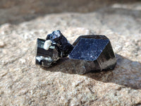 Natural Schorl Black Tourmaline Terminated Crystal Specimens with some Hyalite Opal x 70 From Erongo, Namibia - Toprock Gemstones and Minerals