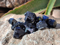 Natural Schorl Black Tourmaline Terminated Crystal Specimens with some Hyalite Opal x 70 From Erongo, Namibia - Toprock Gemstones and Minerals