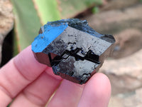 Natural Schorl Black Tourmaline Terminated Crystal Specimens with some Hyalite Opal x 13 From Erongo, Namibia - Toprock Gemstones and Minerals