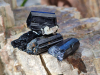 Natural Schorl Black Tourmaline Terminated Crystal Specimens x 70 From Erongo, Namibia - Toprock Gemstones and Minerals