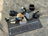 Natural Schorl Black Tourmaline Terminated Crystal Specimens x 70 From Erongo, Namibia - Toprock Gemstones and Minerals