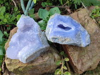 Natural Blue Lace Agate Geodes x 4 From Nsanje, Malawi - Toprock Gemstones and Minerals