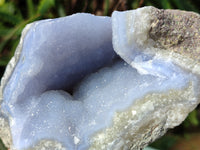 Natural Blue Lace Agate Geodes x 4 From Nsanje, Malawi - Toprock Gemstones and Minerals