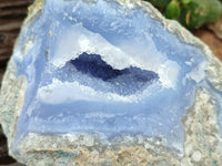 Natural Blue Lace Agate Geodes x 4 From Nsanje, Malawi - Toprock Gemstones and Minerals