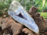 Natural Blue Lace Agate Geodes x 4 From Nsanje, Malawi - Toprock Gemstones and Minerals