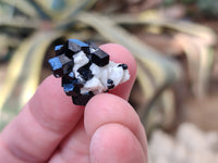 Natural Schorl Black Tourmaline Terminated Crystal Specimens with some Hyalite Opal x 70 From Erongo, Namibia - Toprock Gemstones and Minerals