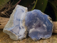 Natural Blue Lace Agate Geode Specimens x 4 From Nsanje, Malawi - Toprock Gemstones and Minerals
