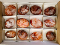 Polished Red Hematoid Quartz Palm Stones x 12 From Madagascar - Toprock Gemstones and Minerals