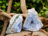 Natural Blue Lace Agate Geode Specimens x 6 From Nsanje, Malawi - Toprock Gemstones and Minerals
