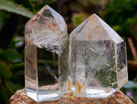 Polished Mixed Inclusion Quartz Crystals Including Rutile x 6 from Madagascar - Toprock Gemstones and Minerals