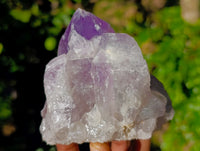 Natural Jacaranda Amethyst Quartz Cluster x 3 From Mumbwa, Zambia - Toprock Gemstones and Minerals