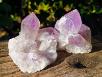 Natural Jacaranda Amethyst Quartz Cluster x 3 From Mumbwa, Zambia - Toprock Gemstones and Minerals
