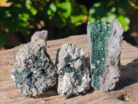 Natural Libethenite Crystals On Dolomite Matrix Specimens x 6 From Shituru, Congo - Toprock Gemstones and Minerals