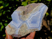 Natural Blue Lace Agate Geode Specimens x 4 From Nsanje, Malawi - Toprock Gemstones and Minerals