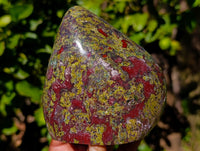 Polished Bastite Dragons Blood Stone Standing Free Forms x 2 From Tshipise, South Africa - Toprock Gemstones and Minerals