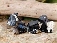 Natural Schorl Black Tourmaline Specimens with some Orthoclase, Smokey Quartz and Hyalite Opal x 35 From Erongo, Namibia - Toprock Gemstones and Minerals