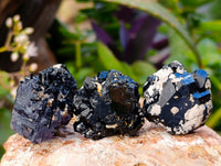 Natural Schorl Black Tourmaline Specimens with some Orthoclase, Smokey Quartz and Hyalite Opal x 35 From Erongo, Namibia - Toprock Gemstones and Minerals