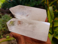 Polished Clear Quartz and Girasol Crystals x 4 From Madagascar - Toprock Gemstones and Minerals