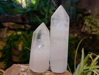 Polished Clear Quartz and Girasol Crystals x 4 From Madagascar - Toprock Gemstones and Minerals