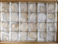 Polished Girasol Pearl Quartz Palm Stones x 31 From Ambatondrazaka, Madagascar - Toprock Gemstones and Minerals