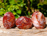 Polished Red Hematoid Quartz Palm Stones x 20 From Madagascar - Toprock Gemstones and Minerals