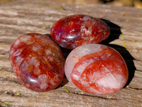 Polished Red Hematoid Quartz Palm Stones x 20 From Madagascar - Toprock Gemstones and Minerals