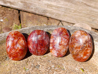 Polished Red Hematoid Quartz Palm Stones x 20 From Madagascar - Toprock Gemstones and Minerals