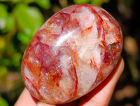 Polished Red Hematoid Quartz Palm Stones x 20 From Madagascar - Toprock Gemstones and Minerals