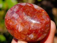 Polished Red Hematoid Quartz Palm Stones x 20 From Madagascar - Toprock Gemstones and Minerals