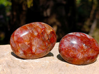 Polished Red Hematoid Quartz Palm Stones x 20 From Madagascar - Toprock Gemstones and Minerals