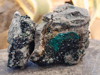 Natural Libethenite Crystals On Dolomite Matrix Specimens x 6 From Shituru, Congo - Toprock Gemstones and Minerals