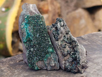 Natural Libethenite Crystals On Dolomite Matrix Specimens x 6 From Shituru, Congo - Toprock Gemstones and Minerals
