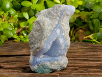 Natural Blue Lace Agate Geode Specimens x 2 From Nsanje, Malawi - Toprock Gemstones and Minerals