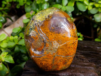 Polished Green Opal Standing Free Forms x 3 From Betroka, Madagascar - Toprock Gemstones and Minerals