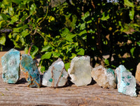 Natural Drusy Coated Chrysocolla and Malachite with Hemimorphite Specimens x 6 From Lupoto Mine, Congo - Toprock Gemstones and Minerals