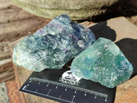 Natural Fluorescent Watermelon Fluorite Cobbed Specimens x 12 From Uis, Namibia - Toprock Gemstones and Minerals