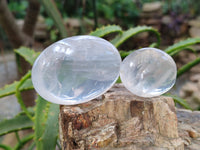 Polished Pearl Girasol Quartz Crystal Palm Stones x 25 From Ambatondrazaka, Madagascar - Toprock Gemstones and Minerals