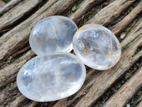 Polished Pearl Girasol Quartz Crystal Palm Stones x 25 From Ambatondrazaka, Madagascar - Toprock Gemstones and Minerals