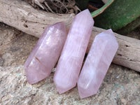 Polished Double Terminated Rose Quartz Points x 4 Ambatondrazaka, Madagascar - Toprock Gemstones and Minerals