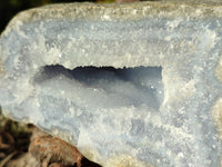 Natural Blue Lace Agate Geode Specimens x 2 From Nsanje, Malawi - Toprock Gemstones and Minerals