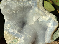 Natural Blue Lace Agate Geode Specimens x 2 From Nsanje, Malawi - Toprock Gemstones and Minerals