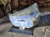 Natural Blue Lace Agate Geode Specimens x 2 From Nsanje, Malawi - Toprock Gemstones and Minerals