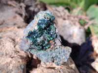 Natural Libethenite Crystals On Dolomite Matrix Specimens x 12 From Shituru, Congo - Toprock Gemstones and Minerals
