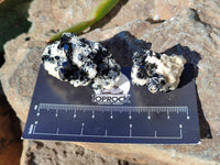 Natural Schorl Black Tourmaline with Hyalite Opal x 35 From Erongo, Namibia - Toprock Gemstones and Minerals