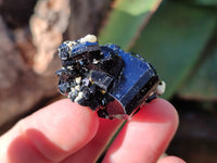 Natural Schorl Black Tourmaline with Hyalite Opal x 35 From Erongo, Namibia - Toprock Gemstones and Minerals