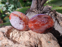 Polished Red Hematoid Quartz Palm Stones x 20 From Madagascar - Toprock Gemstones and Minerals