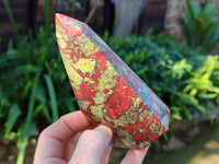 Polished Bastite Dragons Blood Stone Points x 3 From Tshipise, South Africa - Toprock Gemstones and Minerals